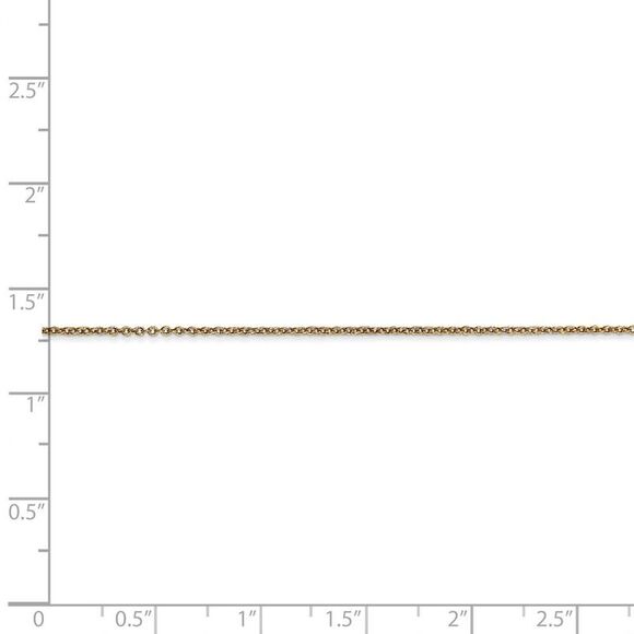 0.9mm, 14k Yellow Gold, Cable Chain Necklace, 14 Inch - Picture 5 of 8